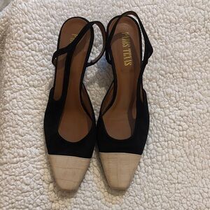 Paris Texas Black and Cream Heels